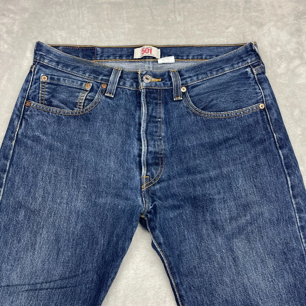 Vtg Levi's Jeans Mens 33x32 Blue 501 Original Fit Straight Leg Button Fly Y2k